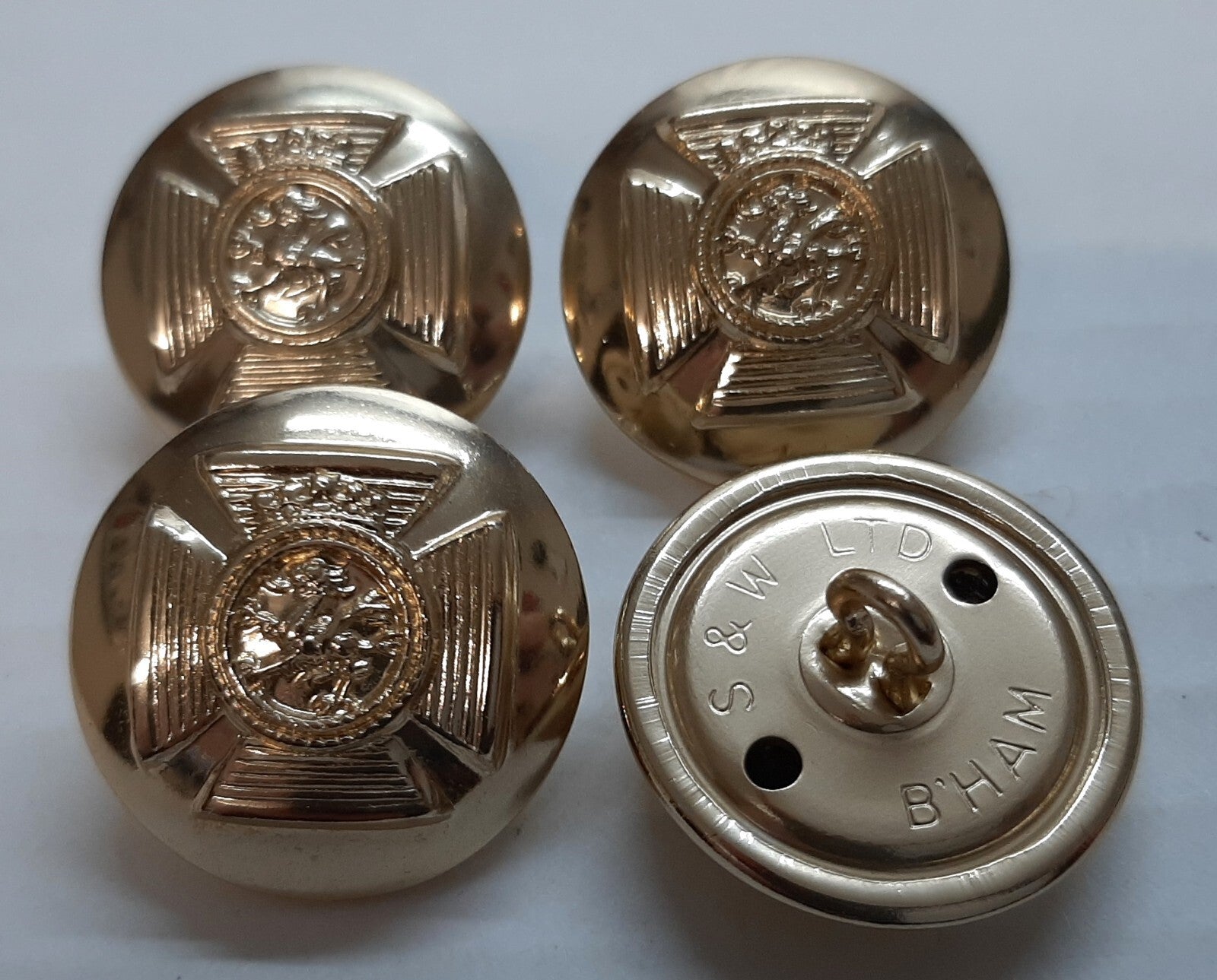 DERR Duke of Edinburgh's Royal Regiment British Army Insignia Buttons Large X4