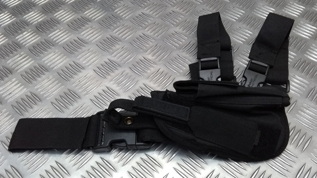 Drop Leg Holster Stealth Black Airsoft Universal Size Cordura Construction