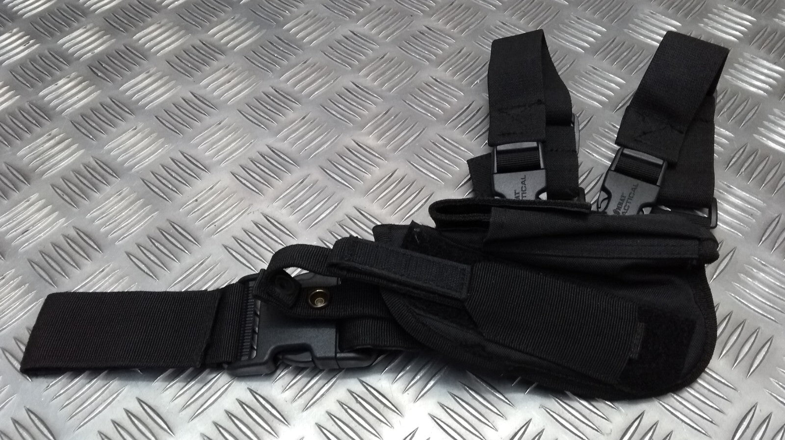 Drop Leg Holster Stealth Black Airsoft Universal Size Cordura Construction