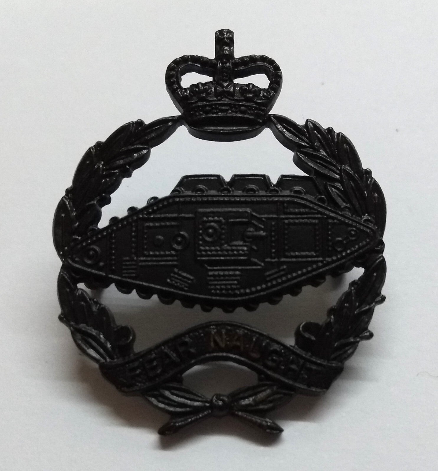 RTR Service Badge Royal Army Tank "Fear Naught" Insignia Subdued No Split Pins