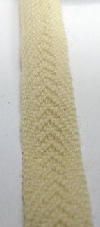 Cream / Light Khaki 13mm Worsted Chevron Lace Braid