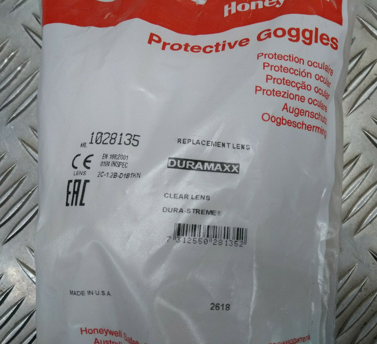 Honeywell Protective Flight Deck Goggles Clear Spare Lenses Pack of 10