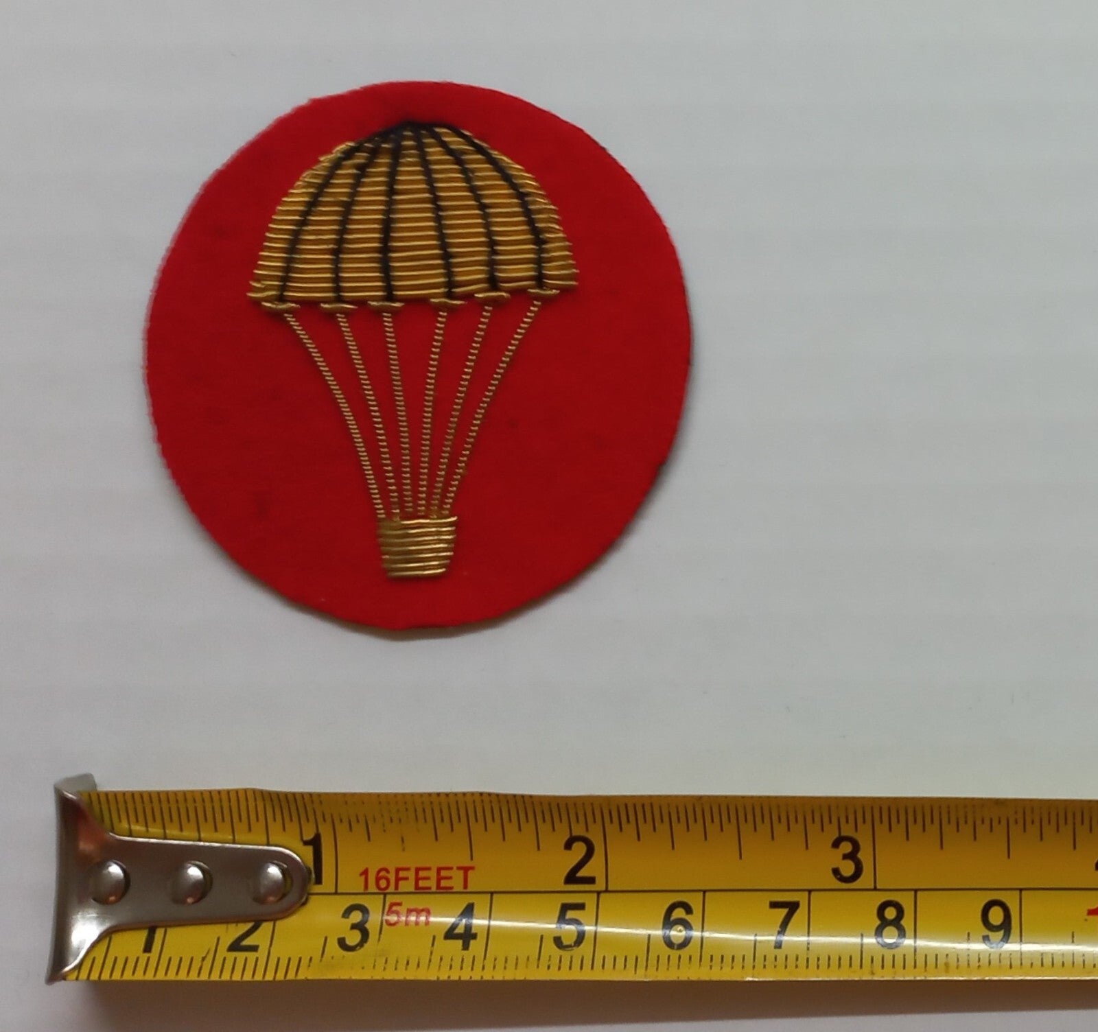 No1 Parachute Badge Skill on Red British Embroidered Braided Arm Patch