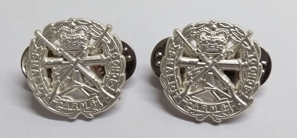 SASC Collar Dogs Army Metal Badges Small ARMS School Corps Style Logo