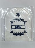 Mine Warfare MW 1 Star Qualification Patch British Royal Navy Blue on White