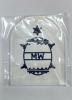 Mine Warfare MW 1 Star Qualification Patch British Royal Navy Blue on White