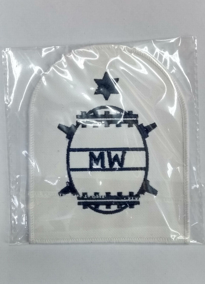 Mine Warfare MW 1 Star Qualification Patch British Royal Navy Blue on White