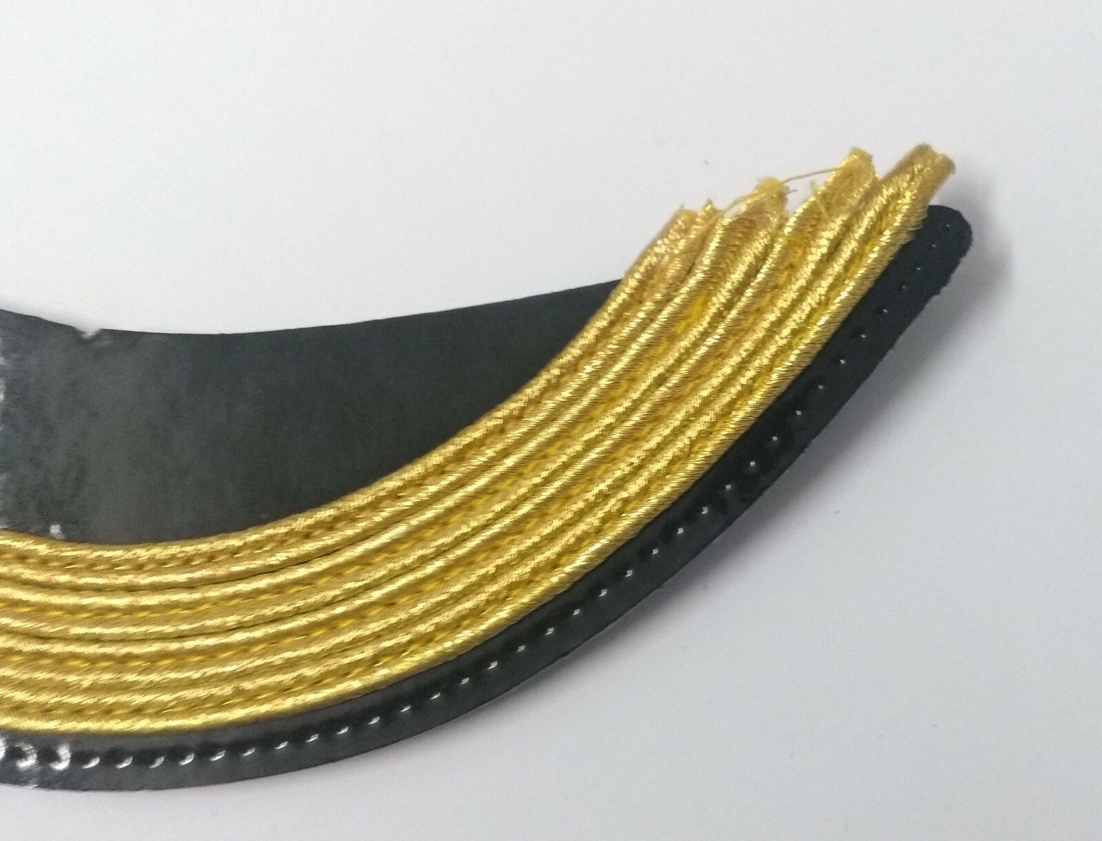 British Made 4 Row Officers Russia Braid Mylar Dress Cap Peak