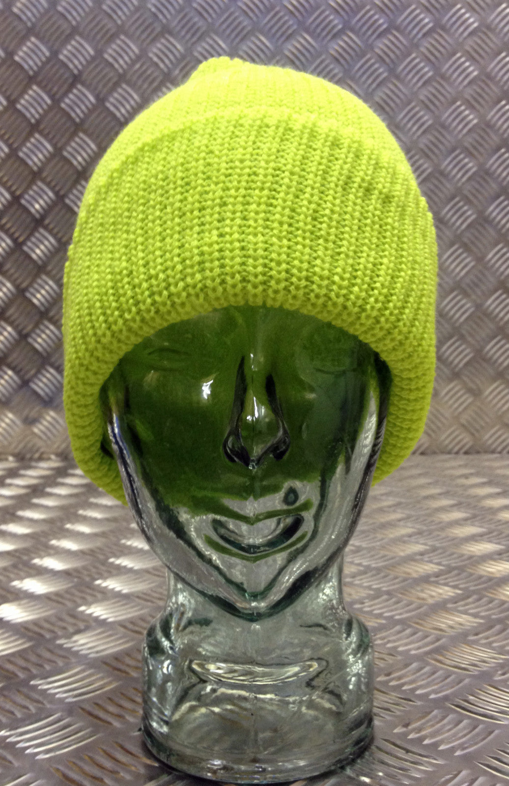 Yellow / Lime Green Knitted Beanie Hat / Watch Cap / Woolly Hat - One size - NEW