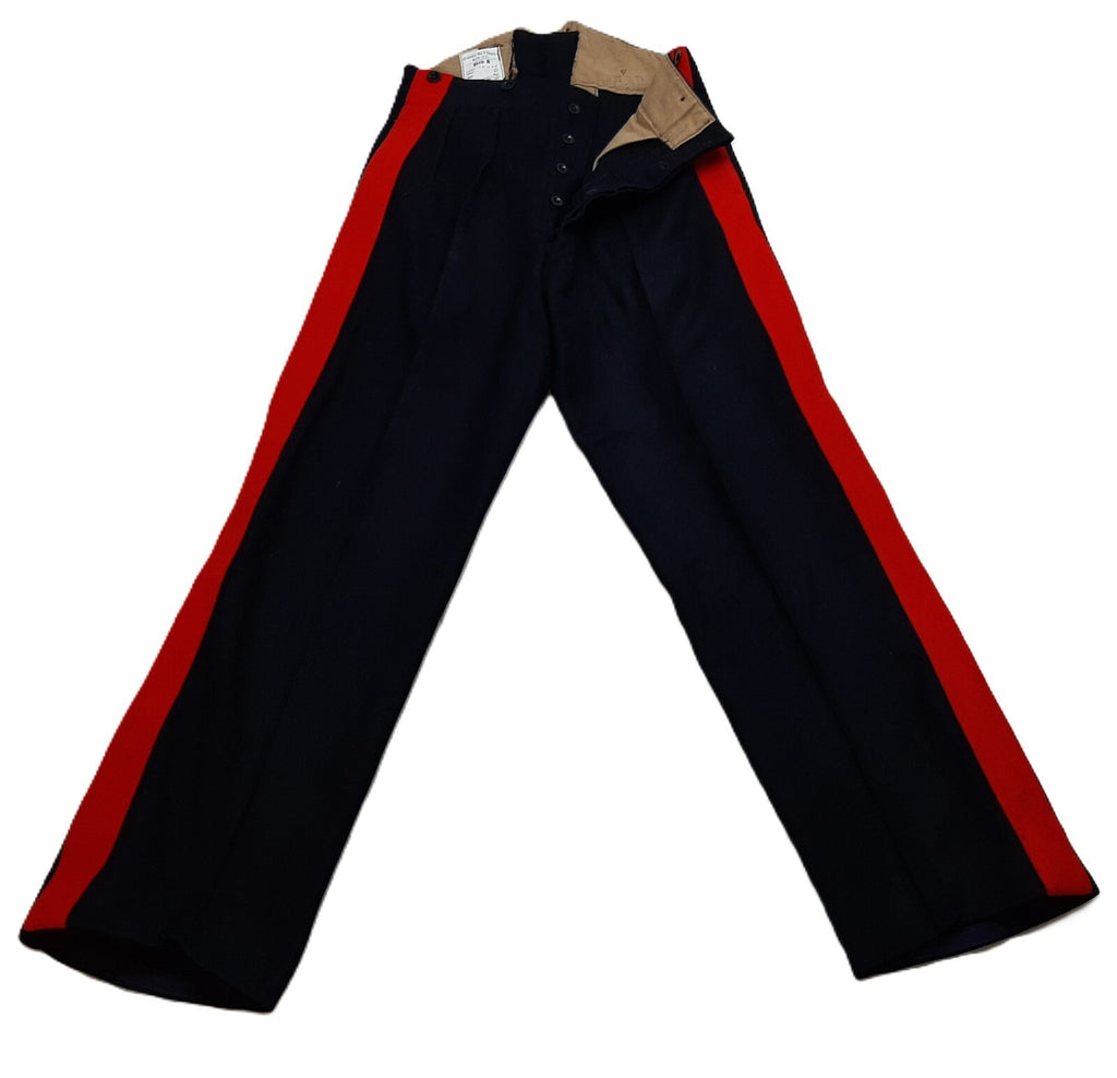 Vintage No1 Trousers British Dress Old Pattern 1 3/4" Red Stripes 1957