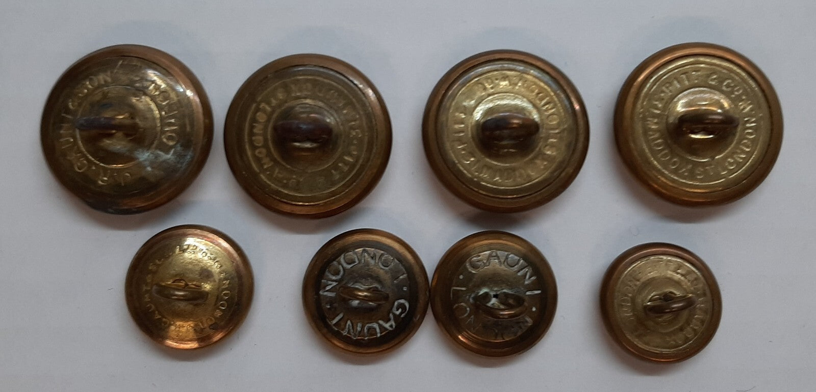 Vintage Buttons K/RAF Royal Air Force Kings Crown Version 8 Ring Backed Buttons