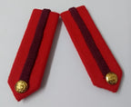 SNR Rank Gorgets Scarlet Red Melton & Maroon Braid Detail For Senior Officers