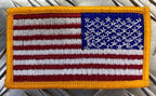 US / American USA Flag Shoulder Reversed x 2- NEW