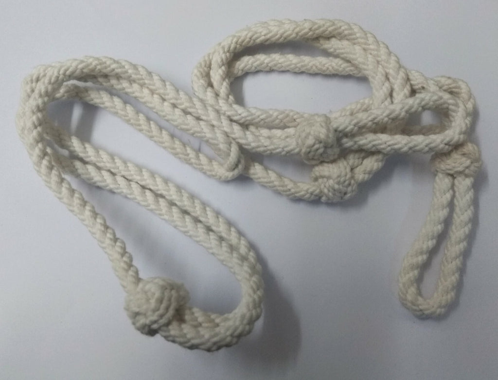 Issue 24" White Cord Double Fixed Knot Whistle Parade Lanyards X2 WL01