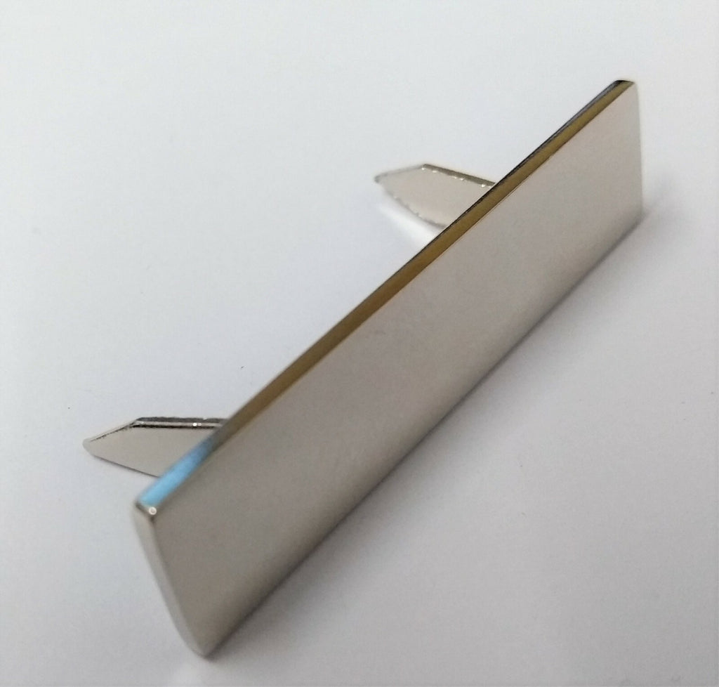 Genuine British Made Chrome Officer Rank Bar With Two Prong Fittings X1