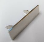 Genuine British Made Chrome Officer Rank Bar With Two Prong Fittings X1