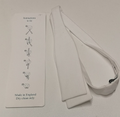 Plain White Cotton Marcella Batswing Bow Tie by Budd Shirtmakers London