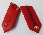 SNR Rank Gorgets Scarlet Red Melton & Maroon Braid Detail For Senior Officers