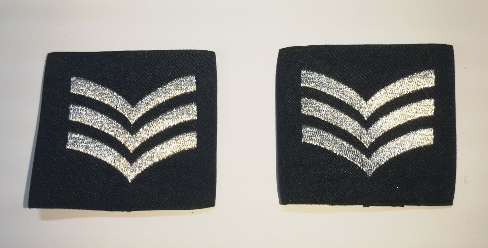 Genuine British RAF Royal Air Force Royal Air-Force Sergeant Rank Slides 1 pair - NEW