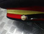 Abu Dhabi Hat UAE Insignia Buttons & Black Chinstrap Officers Hat No Badge 56cm