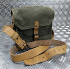 Genuine Vintage French Canvas Utility or Ammunitions Side Bag Carrier