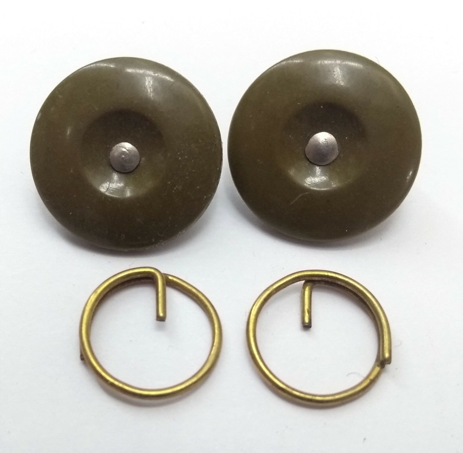 Genuine Vintage British Issue Shank Fatigues / Overall Buttons & Rings