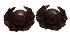 RM Collar Dogs Royal Marines No5 Dress Globe Badges 1 Pair