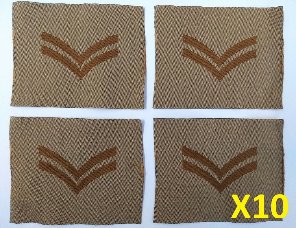 Operation Telic Chevrons Patches Corporal 2 Bar Genuine British Issue X10 Badges