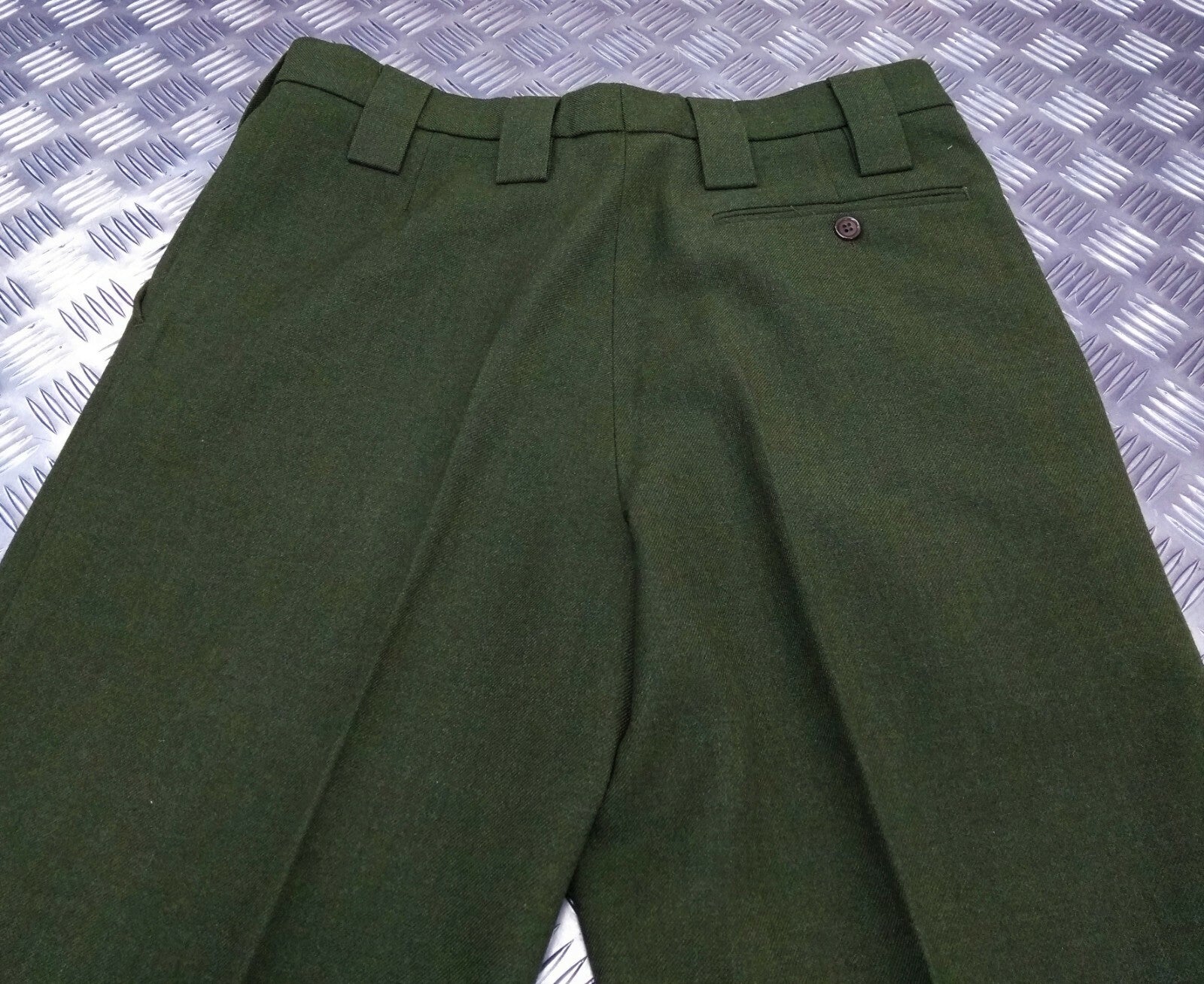 Green Barrack Trousers H & S Wool Mix Waist 26"