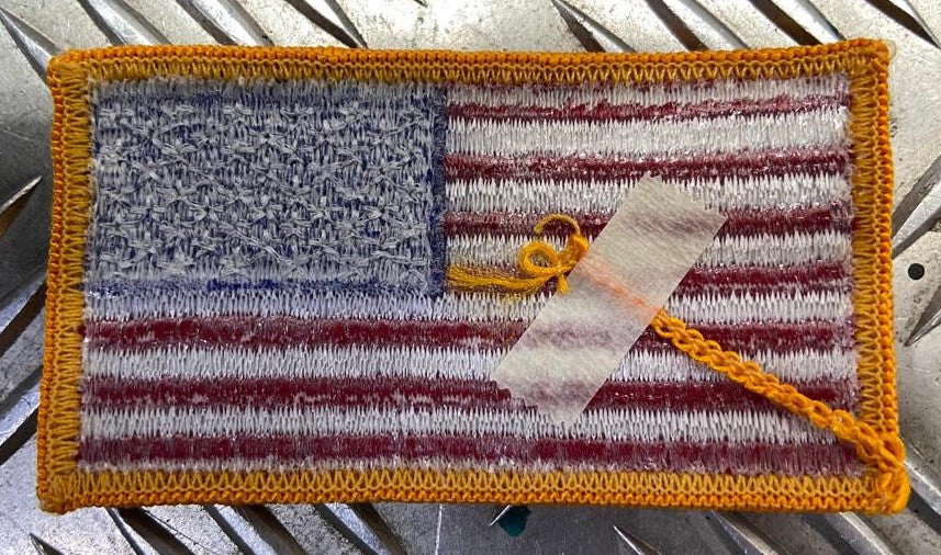 US / American USA Flag Shoulder Reversed x 2- NEW