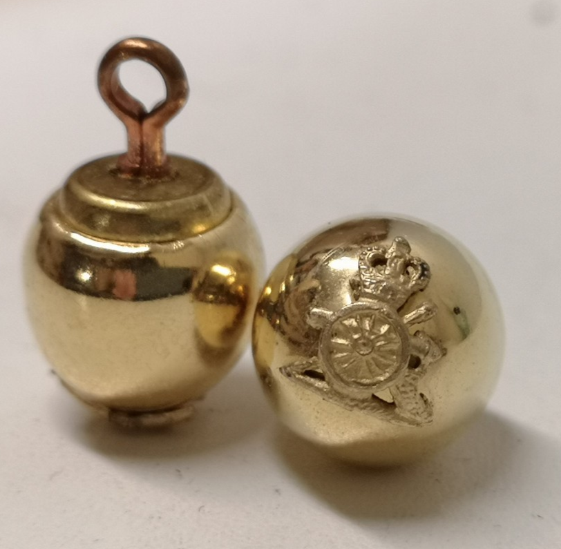 Royal Horse Artillery RHA Full Ball Mounted Ceremonial Buttons 22L