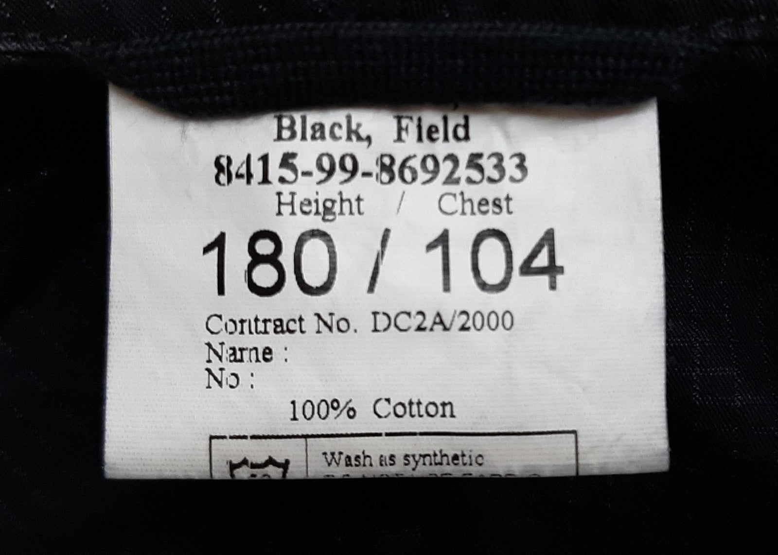 British Ripstop Field Jacket Army Black 95 Pattern Style Combat SAS SBS MDP 104