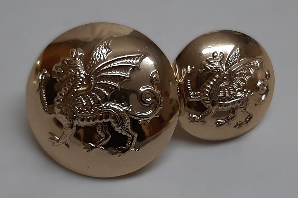 RRW No2 Ring Back Buttons British Army The Royal Regiment of Wales Insignia OFC