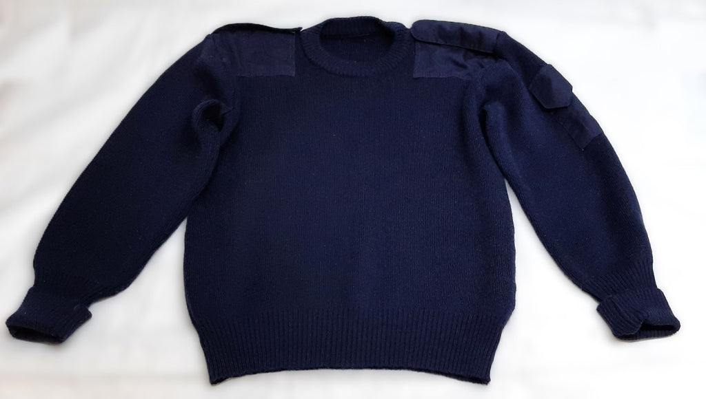 Naval Utility Jumper British Forces Ribbed Navy Blue Pullover No Insignia XL