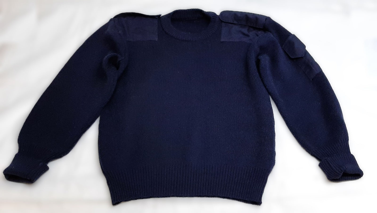 Naval Utility Jumper British Forces Ribbed Navy Blue Pullover No Insignia XL