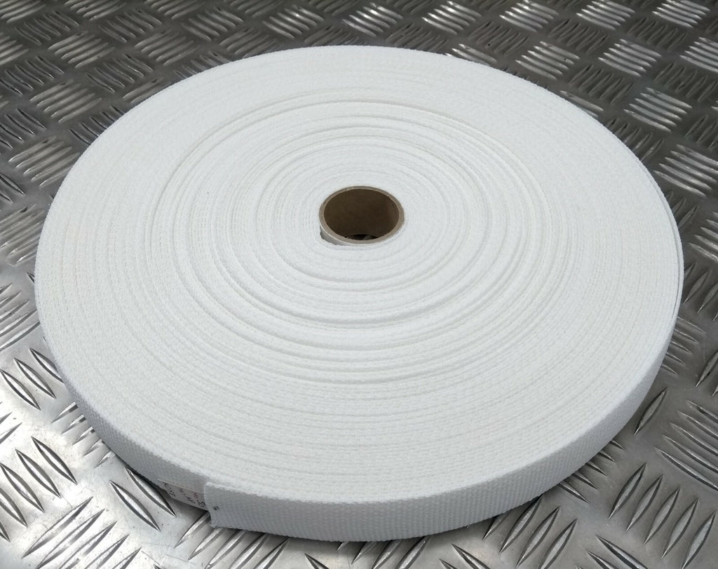Mil-Spec Strapping Ceremonial White Courlene Heavy Duty 32mm Sling Web Material