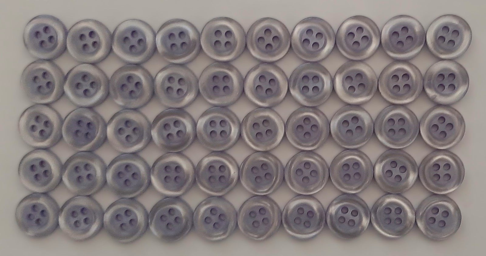 100 Vintage Buttons 4 Hole Shirt Shank Anchors Pearlesque Abbey Blue 11.3mm NOS