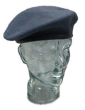 WRAF / RAF Royal Air Force Blue Grey Wool Beret Mans or Womans With Leather Rim