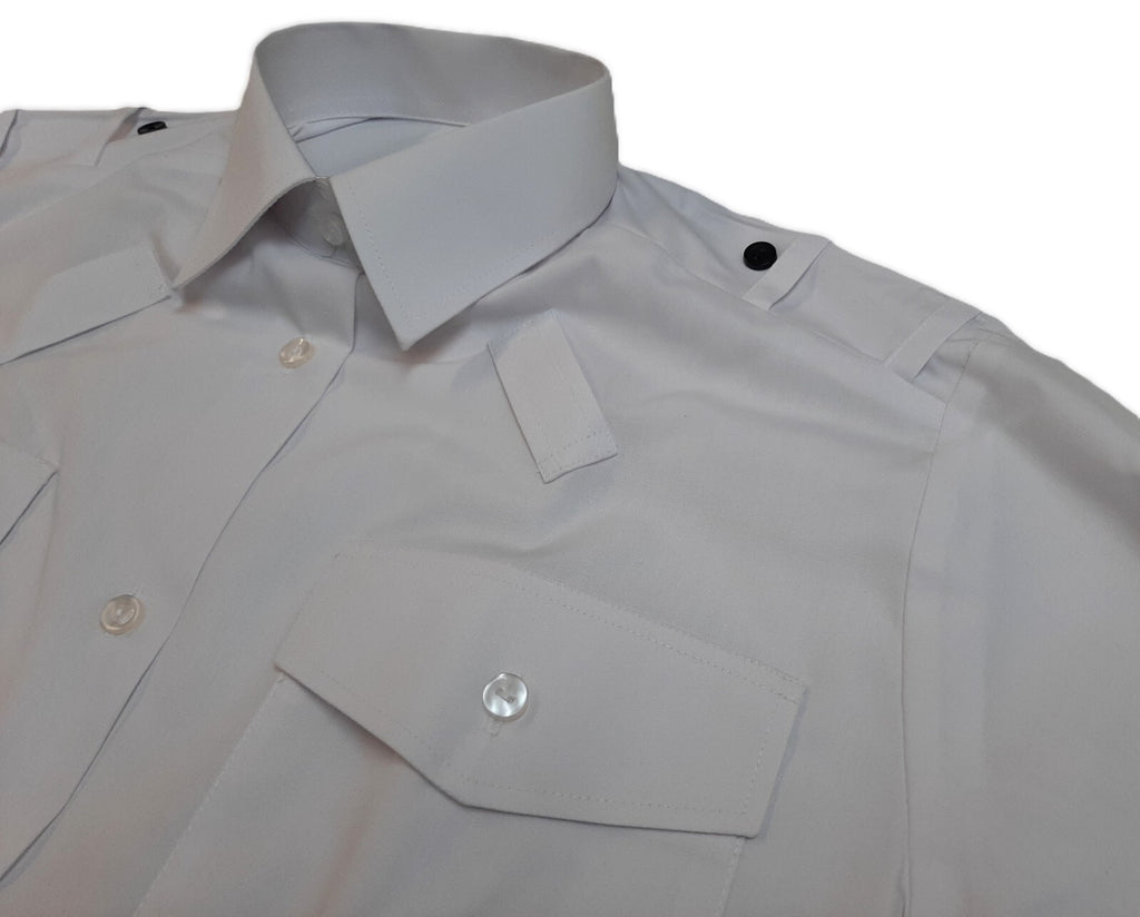 White Shirt Long Sleeve Ladies UK With Radio Loops & Tabs For sliders NEW