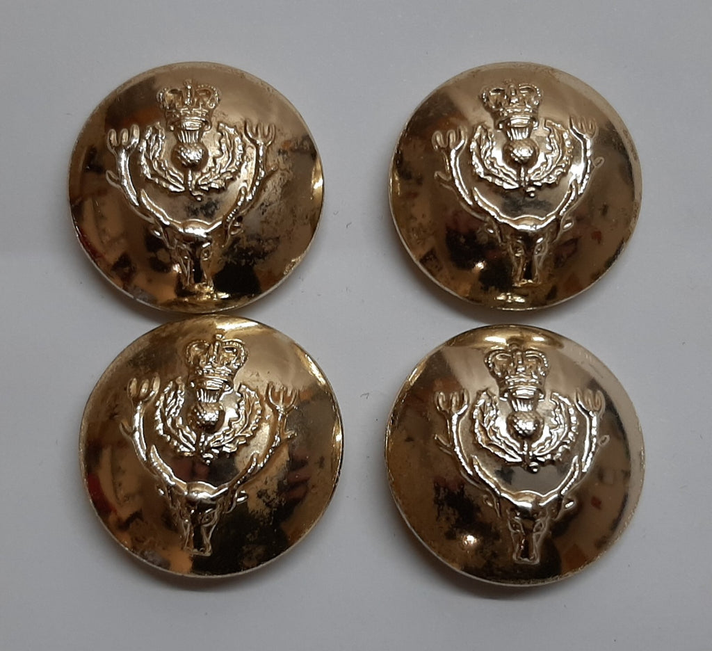 The Highlanders Buttons British Army Queen's Crown Insignia Large Size No1 No2