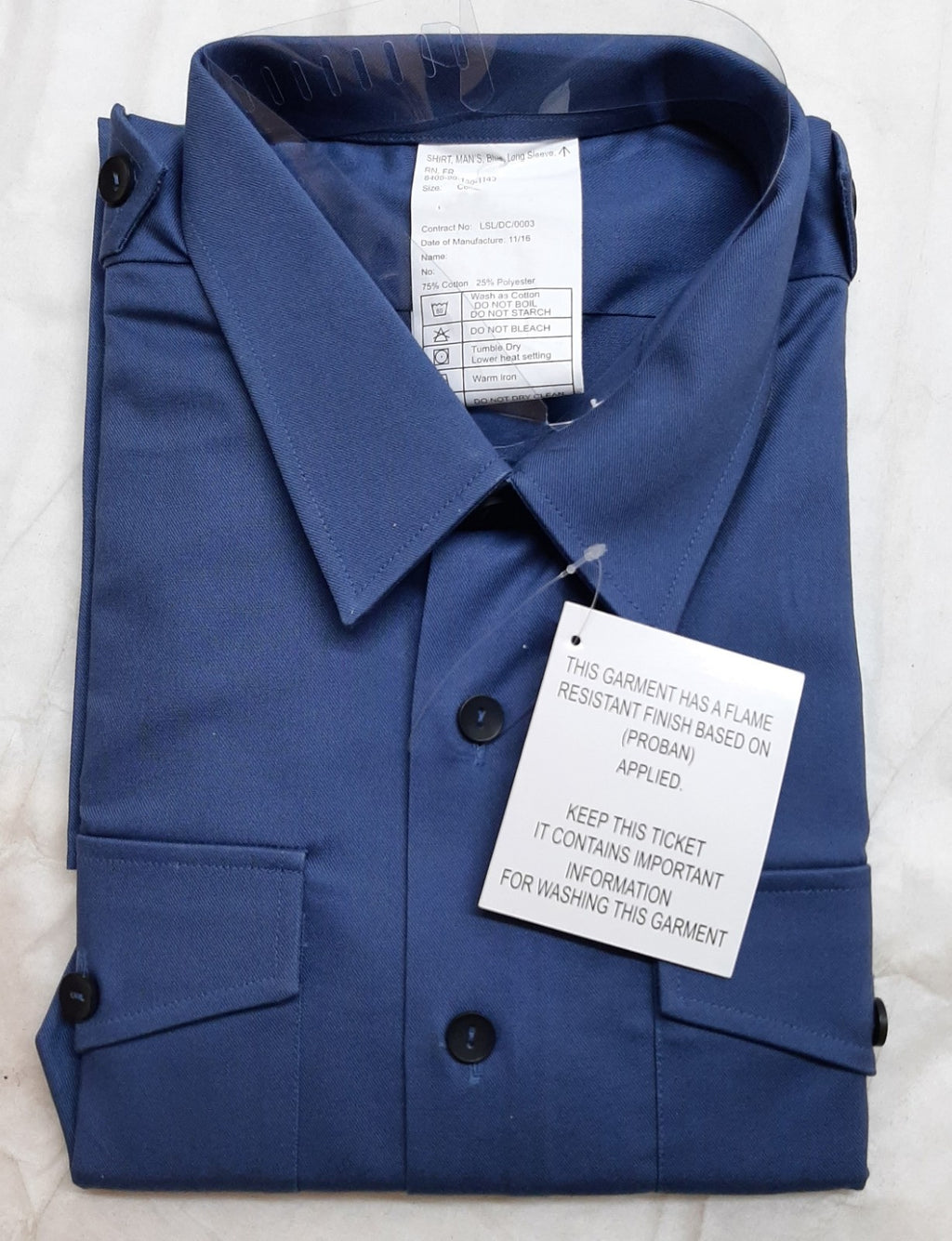 Naval Working Shirt AWD Long Sleeve Men's Fire Retardant Assorted Sizes NEW