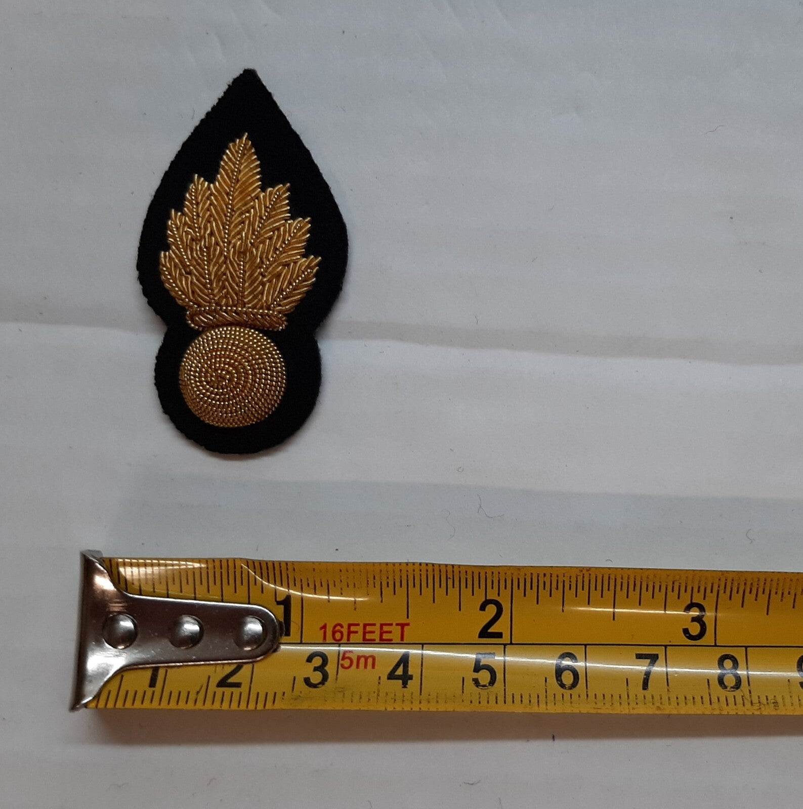 Royal Engineers Band Badges British Army Black Embroidered OFC Collar Patches