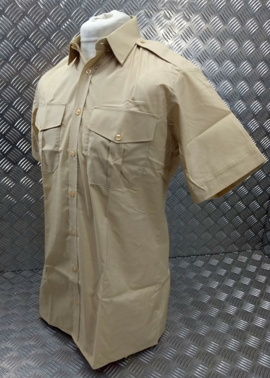 Tri Service Shirt Fawn Short Sleeved No2 Style Collar 18" NEW