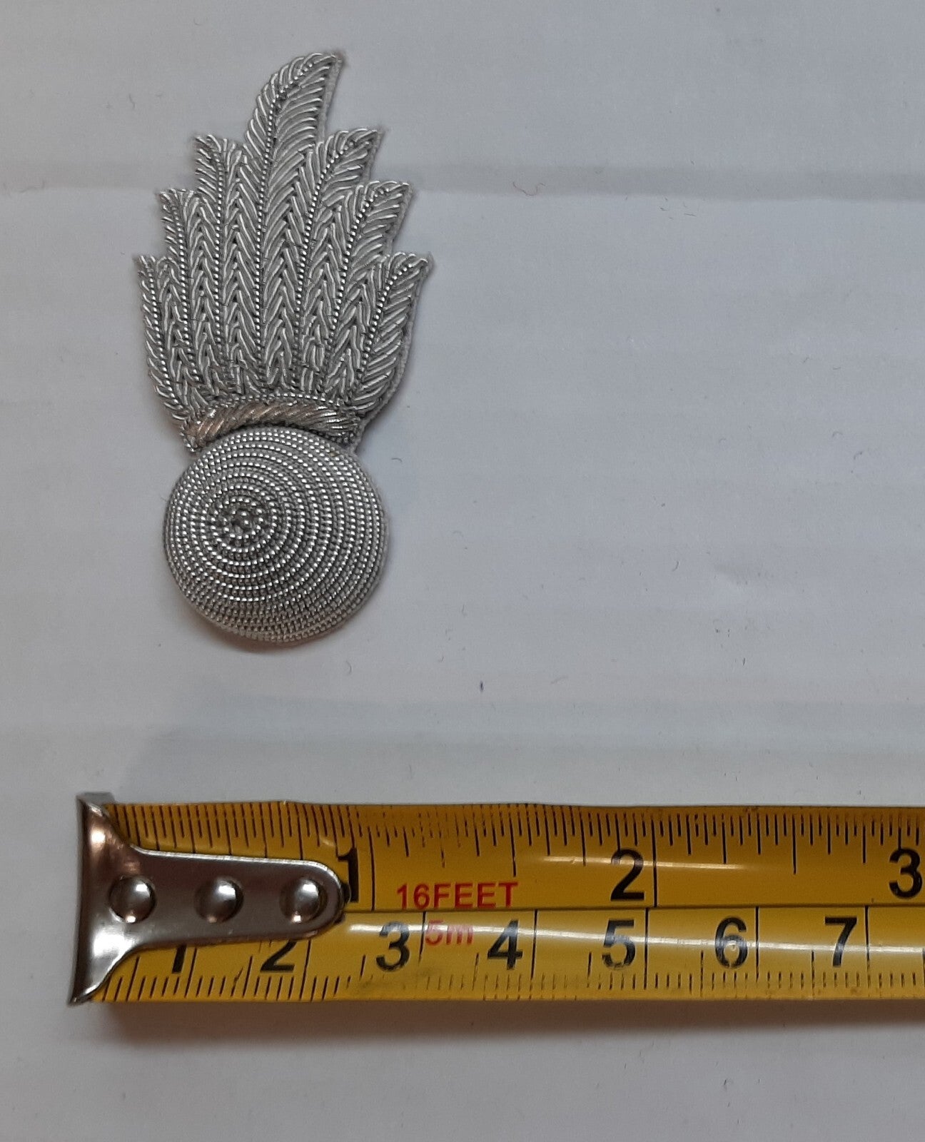 The Honourable Artillery Company NCO Silver Grenade Embroidered Collar Badges