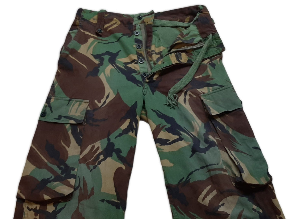 Vintage Jungle Greens British Forces Camo Tropical DPM Combat Trousers Waist 28"