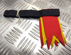 Genuine Vintage Kilt Hose Garter Tabs Flashes Yellow & Scarlet 1960s NEW NOS