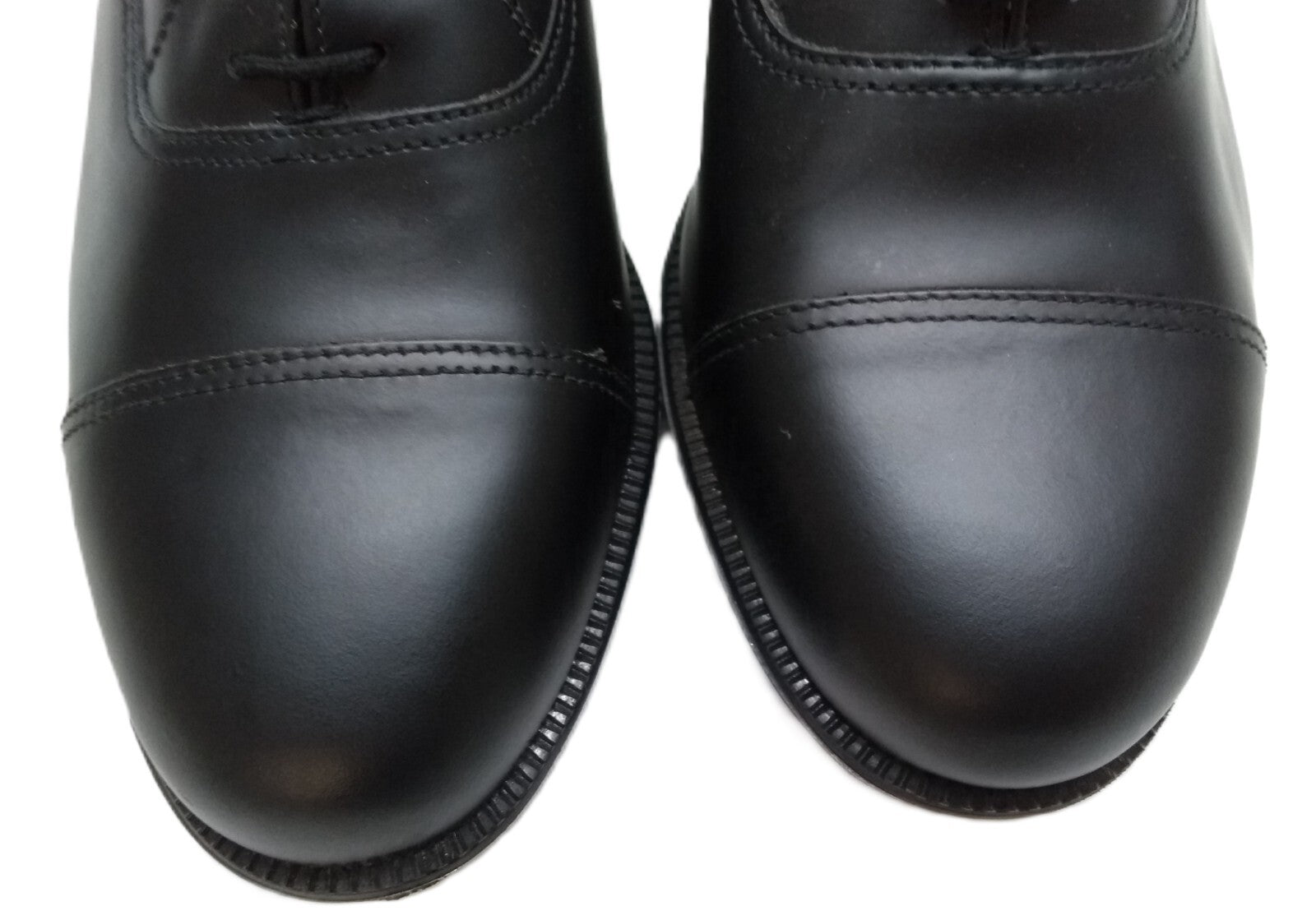 British Service Shoes Black Toe Cap Parade Dress Pattern DMS Sole UK 14 L - NEW