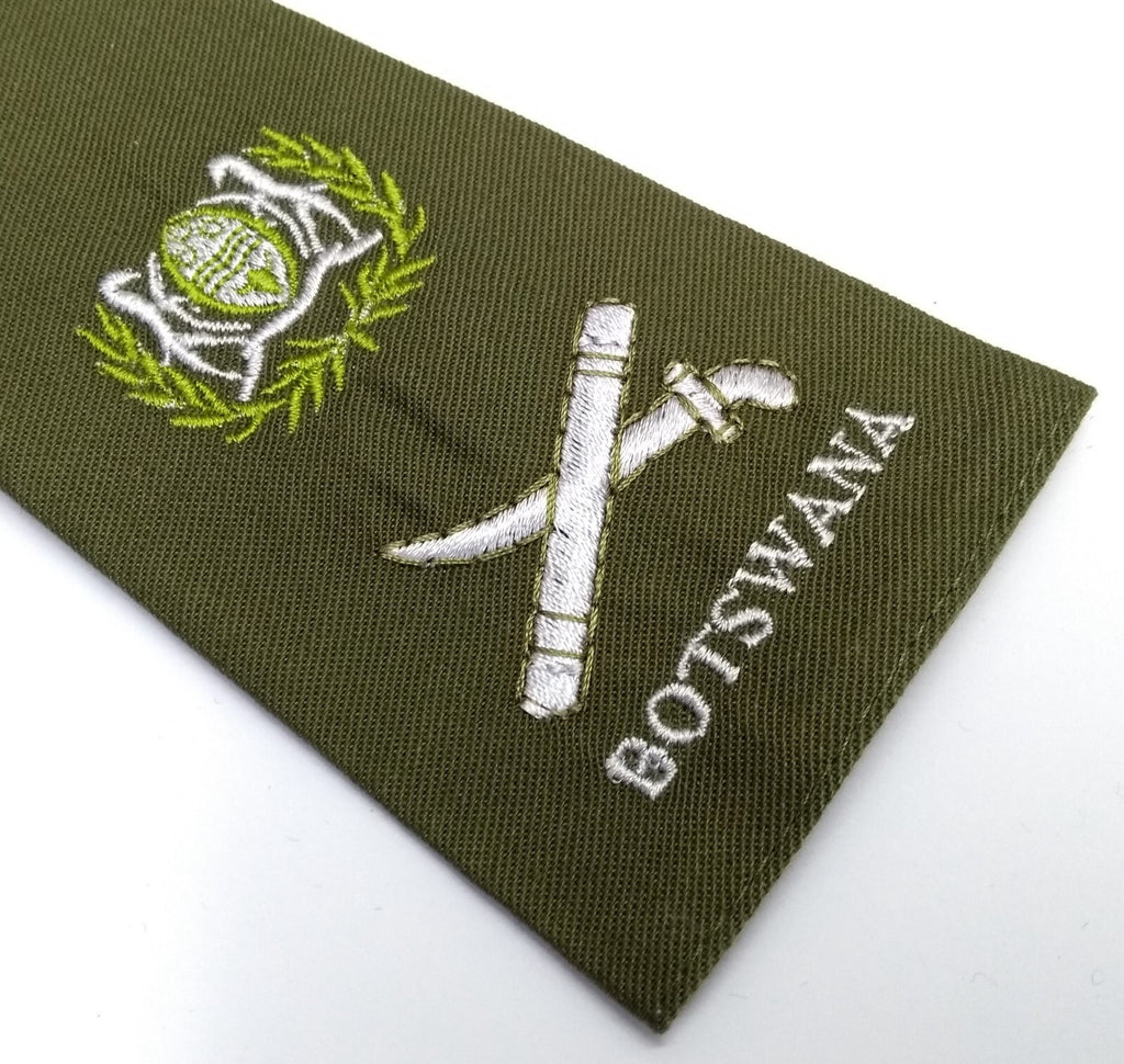 Army Lt General Rank Shoulder Slide & Botswana Embroidered Insignia Epaulette X1