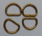 Genuine British Issue 17mm Brass Small Standard D Rings X4 Pieces STD61