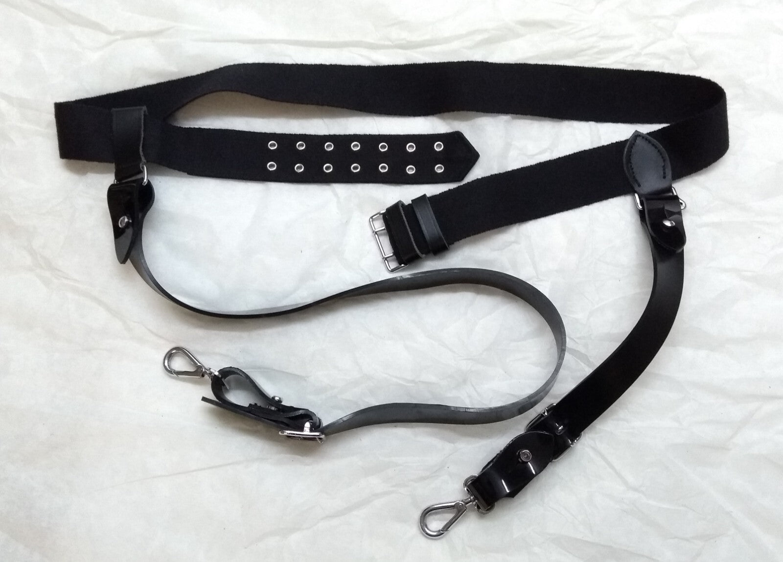 Belt The Rifles Regt Black Ceremonial Waist Belt With Kicking Straps